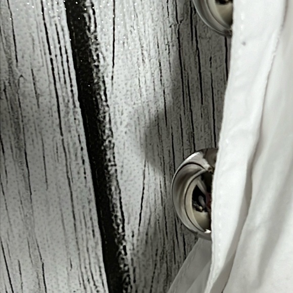 Prabal Gurung white silver roll tab sleeves sphere hardware top size 8 - Picture 4 of 10